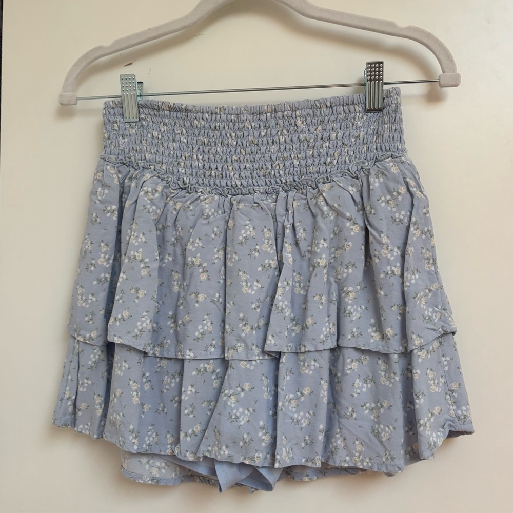 Hollister Light Blue Smocked Skirt